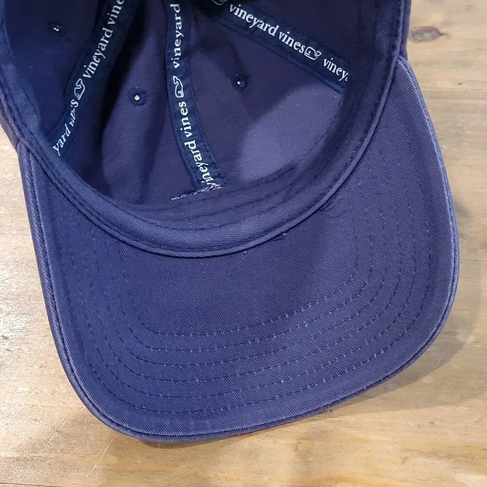 Vineyard Vines Jeep Hat Cap Strap Back Blue Cotton Dad One Size Car Truck